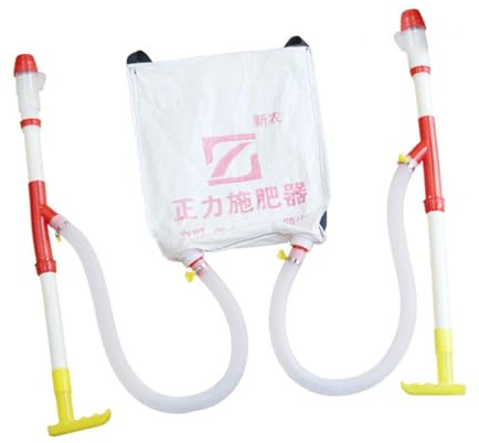Fonowx Épandeur de Fumier, Outil D'engrais, Efficace, Grande Capacité, Type Sac à Dos, épandage de Fumier, Distributeur de Fumier, Tube Double en PVC