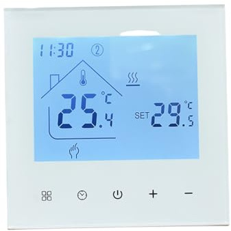 WiFi-termostater för hem, digital pekskärm hemtermostater, smart termostat LED-display appkontroll programmerbar för gas, elektrisk, varmt vatten