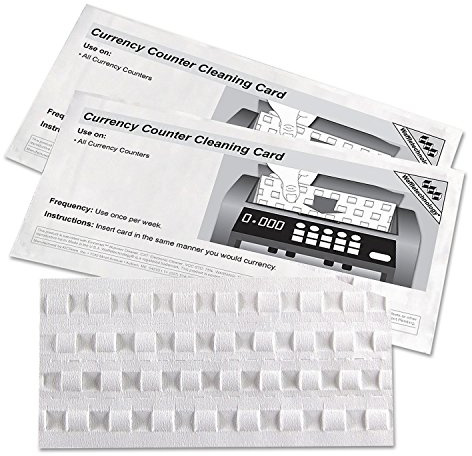 Royal Sovereign Currency Counter Cleaning Cards with Waffle Technology, 15 Cards Per Box (RBC-CLN)