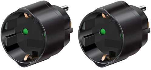 Brennenstuhl 1508550 Protezione Contatto Adattatore da Viaggio (15 A/250 V) 2