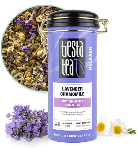 Tiesta Tea - Lavender Chamomile Herbal Tea, Mother's Day Loose Leaf, Calming Blend with Chamomile, Lavender, Lemongrass, Caffeine-Free Herbal, Great for Hot or Iced Brews, Tin, 50 Cups, 2 Ounce