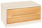 BioKinder Lina Sideboard Bettkasten Kommode mit Schublade aus Massivholz Erle und Kiefer 120 x 55 x 40 cm weiß lasiert, Schublade Erle