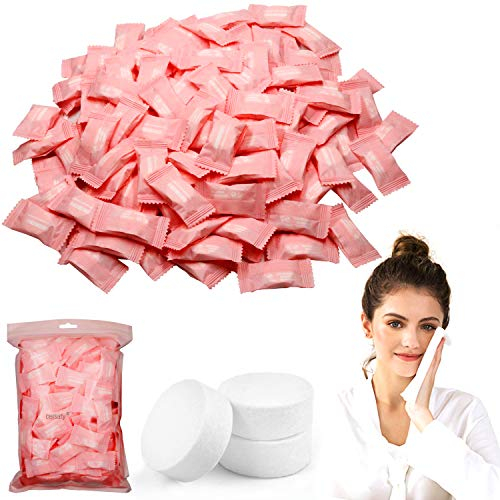 cersaty ADNEWX 160 Stück Einweg Komprimiertes Handtuch, Tragbar komprimierte Reise Handtuch Baumwolle Einweghandtücher Saugfähiges Handtuc hpillen für Draußen Camping Reise