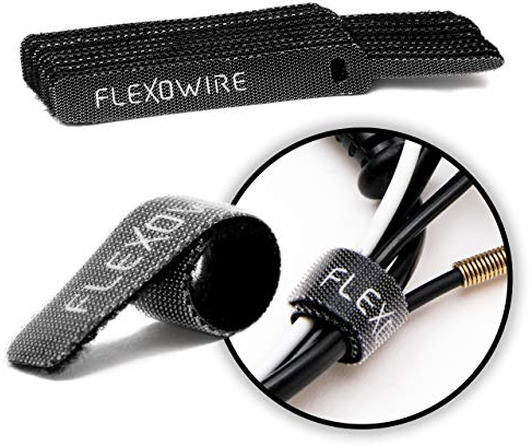 Flexowire 50 bridas de para cables, 15 cm x 12 mm, reutilizables, con