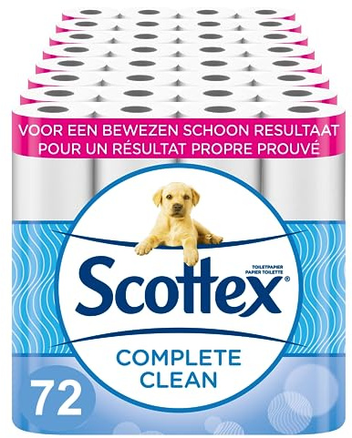 Scottex Papier toilette Complete Clean Blanc 72 rouleaux (8x9r)
