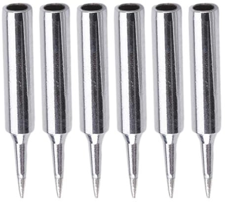 6 pièces Pointe à Souder (900M-T-I (pointe)), Outil de fer à Souder Chauffant Facile à Utiliser, Facile à Nettoyer et pas Facile à Oxyder, Adapté aux Stations de Soudage de Type I(COLOR:argent)