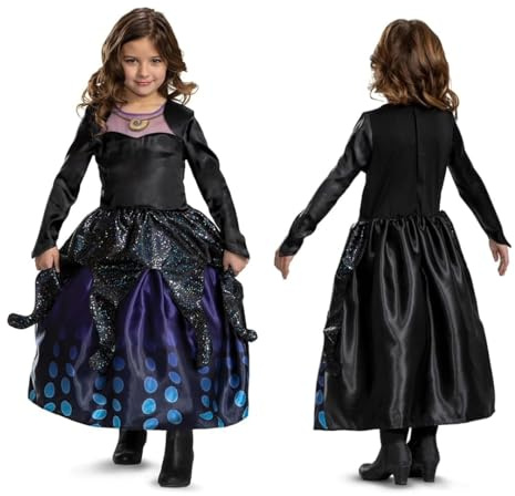 Disney Costume da Villains Ursula, per bambini, con licenza ufficiale, Sirenetta, vestibilità comoda con design dettagliato, età 7-8 anni