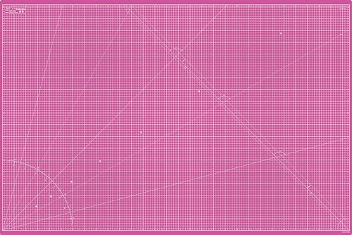 Elan Tapis de Découpe 100x150 CM Rose, Tapis de Coupe Auto-cicatrisant 100x150 CM, Planche de Découpe à 5 Couches, Self-Healing Cutting Mat