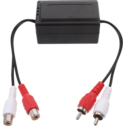 Générique Isolateur de Boucle de Masse Audio pour Voiture Filtre Anti-Parasites pour Amplificateur et Système Stéréo Accessoire Anti-Bruit Compatible Autoradio Suppression des
