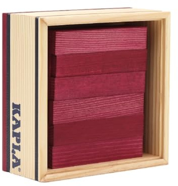 KAPLA - Cuadrados 40 tablillas - Violeta - Juego de construcción de Madera, a Partir de 2 años