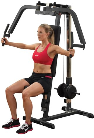 BODY-SOLID GPM-65 Brustmuskeltrainer | Butterfly | Reverse Butterfly | PEC Maschine | Oberkörpertrainer | inklusive 30mm- oder 50mm-Adapter | Black-Edition (50mm-Adapter)