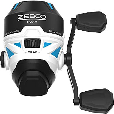 Zebco Roam Spincast Fishing Reel, Size 30 Reel, Right or Left-Hand Retrieve, Pre-Spooled with 10-Pound Zebco Fishing Line, Blue (Clam Packaging)