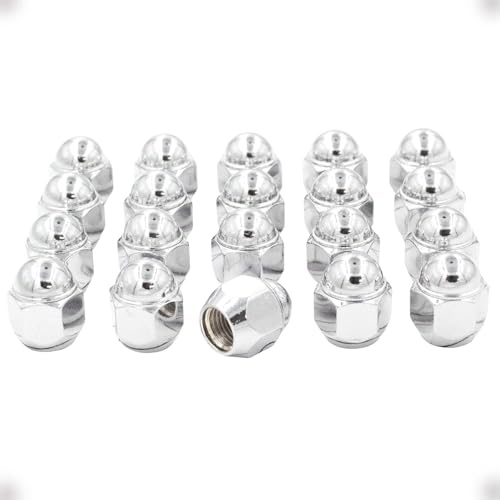 Wheel Accessories Parts 20 Pcs M12x1.25 12x1.25 Thread OEM Style Lug Nuts 1.2 Long Chrome 3/4 19mm Hex Fits Subaru Crosstrek Forester WRX OutbackSU003-04733 ｜ 611-076