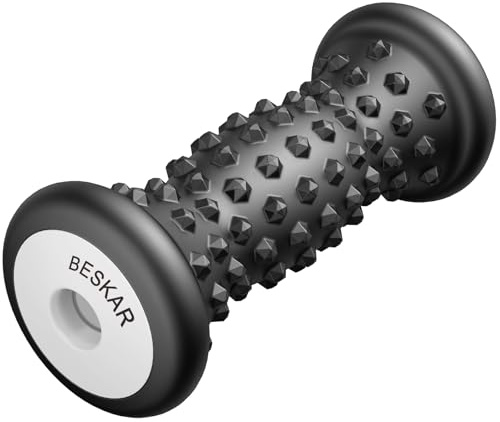 BESKAR Foot Massage Roller for Plantar Fasciitis Relief, Portable Reflexology Tool Pressure Point Massage Rollers, Deep Tissue Massages for Relieving Feet Arch Heel Pain, Myofascial Pain Syndrome