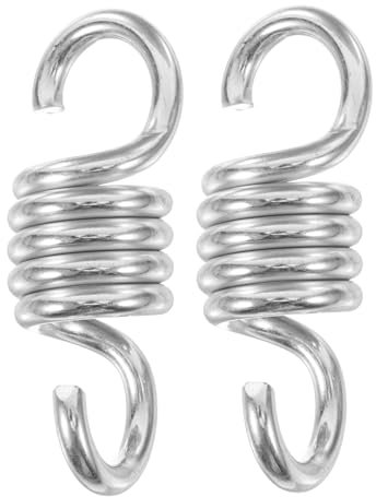 GAROZATION 2pezzi Kit Di Sospensione Per Amaca e Dondolo Molla Resistente Per Sospensione Facile Installazione Per Sedie e Dondoli Da Giardino Supporto Per Peso Elevato Versatile e Sicuro