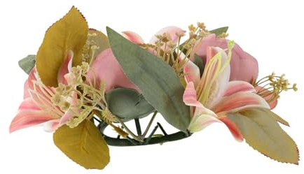 Holibanna Decorazioni Per Tavoli Da Matrimonio Primaverili Centrotavola Floreale Ghirlande Di Artificiali e Gigli Portacandele Colonna Per Feste Di Matrimonio e Ricevimenti Nuziali