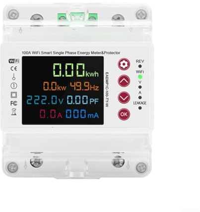 100A WiFi per il contatore di energia intelligente con limiti di corrente regolabili e caratteristiche di protezione complete