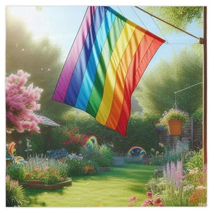 Rainbow Wind Sock 55 * 55in Polyester Tablecloth for Adults