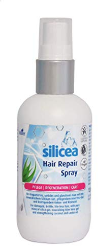 Hübner Original silicea Hair Repair Spray | Zertifizierte Naturkosmetik für strapaziertes, geschädigtes Haar | Sprühkur mit Kieselsäure-Gel und Aloe Vera | vegan | 120 ml