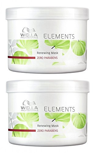 Wella Elements Maske 2 x 500 ml Parabenfreie Kur für trockenes-sprödes Haar Professionals Care