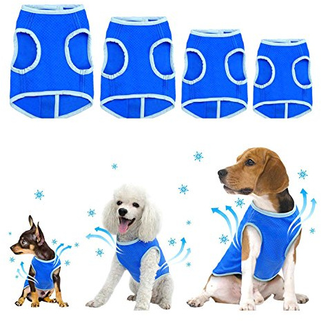Zunea Dog Cooling Vest for Small Medium Large Dogs Breathable Chill Out Cool Jacket Summer Soft Anti Heat Swamp Cooler Coat for Outdoor Hiking Training - M