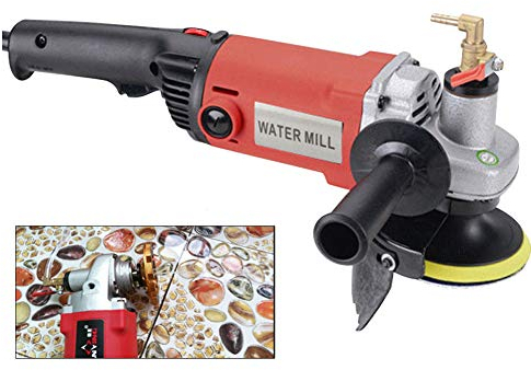 SENDERPICK Pulidora profesional en húmedo de 1400 W, pulidora eléctrica en húmedo con velocidad variable, molinillo de agua para mármol, cemento, granito, terrazo
