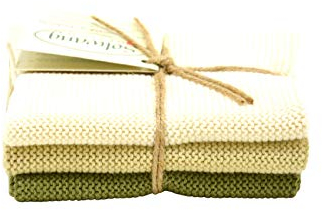 Solwang Putzlappen Olive Kombi gestrickt Wischlappen Baumwolle Wischtücher Edelstahl …