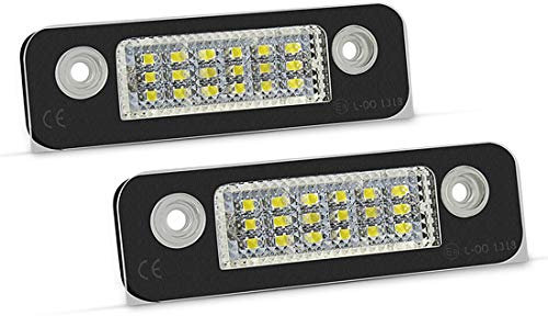 MuChangZi 2 Pz 18 LED Auto Targa Luci 6000 K Bianco Per F/ord Fusion per Mondeo/MK2 per Fiesta MK5