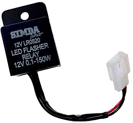 Simda Pro Universal 2 Poliger 12 V Motorrad LED Blinker Relais Lastunabhängiges Blinkerrelais Blinkgergeber Blinkrelais Blinkfrequenzkontroll Relai