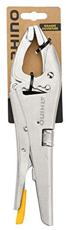 Rhino Schraubstockzange mit langem Mundstück, 100 mm, zum Halten aller Arten von Gegenständen (Schechanisch, Eisenwaren, Heimwerker)