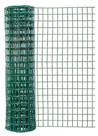 Verde Foro Quadrato Recinzione in Rete Metallica 1 M X 30 M Rivestito in PVC Dimensione Maglia 6 Cm Zincato Rotolo di Recinzione Metallica per Rete da Giardino per Pollame Filo di Pollo Panno Hardware