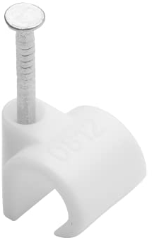 Attache câble - Attache fil électrique - Fixation câble électrique - Fixation et raccordement du câble - Serre câble - Clou de Fixation - Attache Fils Ø 8 A 12 Mm Blanc Sachet De 25 - Debflex 700408