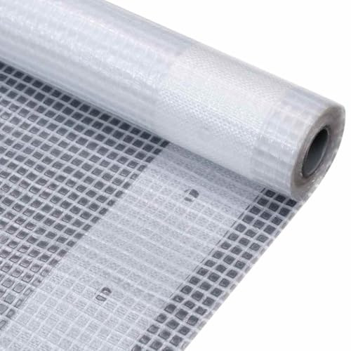 vidaXL 2x Leno Tarpaulins Indoor Outdoor Hardware Accessories Greenhouse Replacement Foil Film Leno Tarp Camping Cover Ground Sheet Garden Grid White