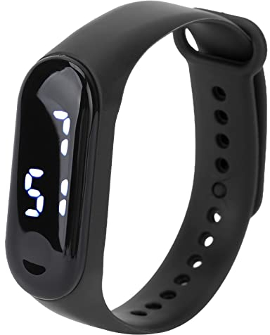 Orologio Sportivo Digitale, Orologio Digitale Display a LED Luminoso con Cinturino in Silicone e Contapassi, Resistente all'Usura, Ideale per Corsa, Viaggi e Altre Attività Ricreative(Nero)