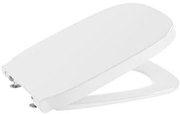 Roca A8019D200B Supralit® Toilet Seat with Cushioned Fall, Debba Square Collection White