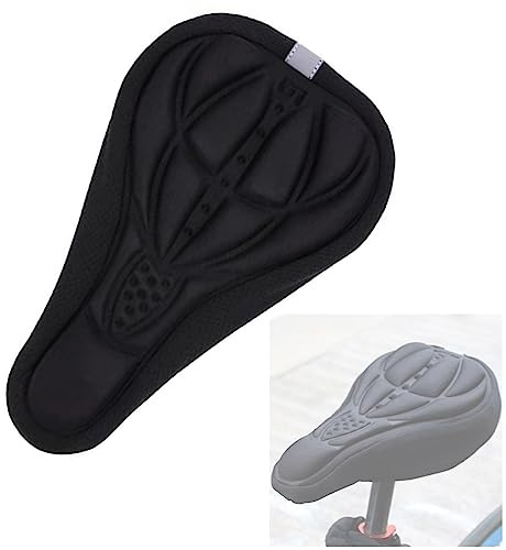 AIUOUS Housse de selle de vélo rembourrée en gel pour enfants garçons et filles (taille M, noir)