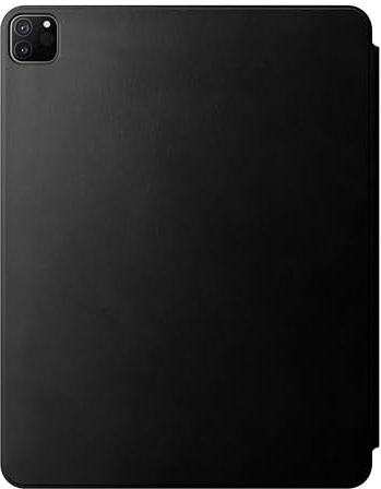 NOMAD Modern Leather Folio | für iPad Pro und Air | Robuste Echtlederhülle mit Rahmen aus Glasfaser | passend für iPad Pro 12.9 (4th Gen) und iPad Air 13 M2 (2024) | Black