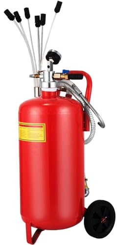 VEVOR Extracteur d'huil Mobile, 22,7 L, récupérateur d’Huile pneumatique, consommation d'air 200 L/Min, Pression d'air 8-10 Bars, avec poignée Portable et Roues, pour Voiture, Moto, Bateau, Caravane