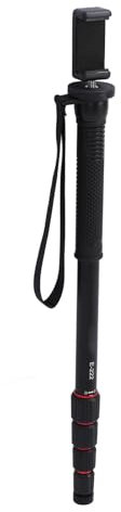Monopié para Cámara, Flexible y Extensible, de 48 Cm a 163 Cm, Soporte de Carga de 5 Kg, con Orificios Roscados de 3/8 de Pulgada, Compatible con Trípodes, Palos Selfie, Aleación