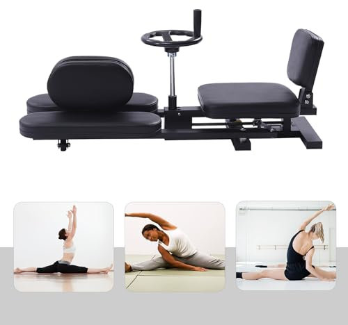 Spagattrainer, DSYOGX mekanisk spagattrainer för studenter, mödrar, tonåringar, yoga benpress, lastkapacitet 100 kg, sträckvinkel max. 200°, höjd för personer under 1,7 m