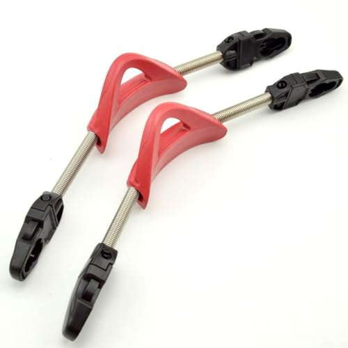 2 piezas de correas de aleta de resorte, correas de aleta de resorte de acero inoxidable para buceo, correas de aleta antideslizantes, para aleta Cressi, Mares (M rojo)