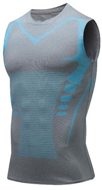 HDAKDDHG Men's Cool Dry Short Sleeve Compression Shirts, Sports Baselayer T-Shirts Tops, Athletic Workout Shirt, Comfortable & Breathable-2XL Grey