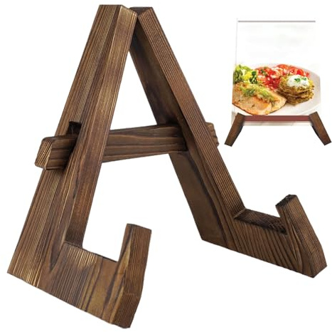 Porta recetas de cocina – Soporte libro de recetas de madera organizador para cocina – Soporte ligero para familias y personas de cualquier edad
