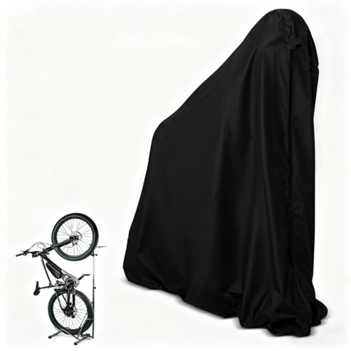 TwoPone Vertical Bike Rack Cover for Single Bicycle, 32×47×81 IN Outdoor Waterproof Bike Covers All-Weather Protection for City Mountain Electric Bike, Easy On/Off Design
