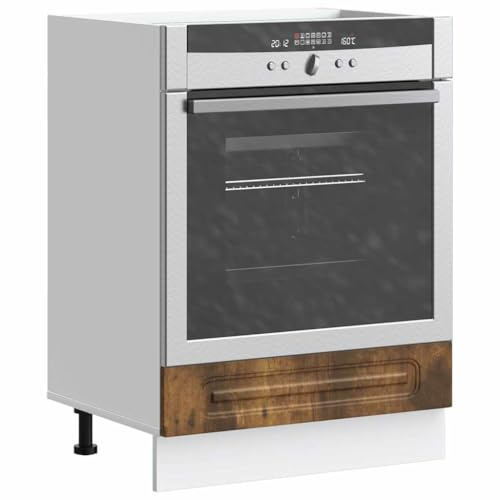 Teenpull Kalmar - Armadietto per stufa, in legno di legno, 60 x 46 x 81,5 cm, per forno a microonde, stabile armadio da cucina, salvaspazio, pratico armadietto