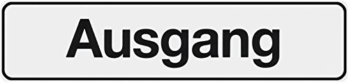 Metafranc Klebeschild Ausgang - 200 x 48 mm / Beschilderung / Infoschild / Türschild / Gewerbekennzeichnung / Grundstückskennzeichnung / Orientierung / 504130