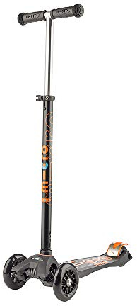 MICRO Maxi Deluxe Kinderscooter Kickboard ab 5 Jahren Variante Black/orange