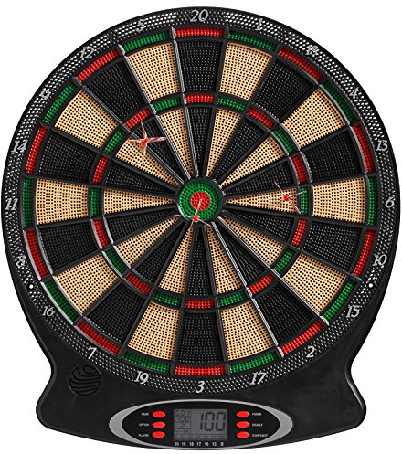 Best Sporting Dartscheibe elektronisch London I elektronische Dartscheibe mit LED-Anzeigen I E-Dartscheibe mit 6 Dartpfeilen & Ersatzspitzen I hochwertiger Dartautomat I Dart für 8 Spieler