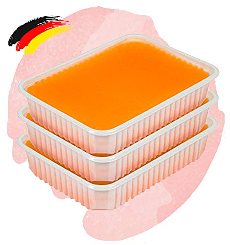 ND24 NailDesign® Paraffinwachs Set Orange 3x400g – Hochwertiges Wachs zur Anwendung im Paraffinbad für Hände und Füße – ideal zur Pflege trockener Haut – veganes Paraffin-Wachs für Wachsbäder