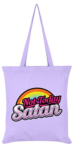 Grindstore Not Today Satan Lilac Tote Bag 38x42cm